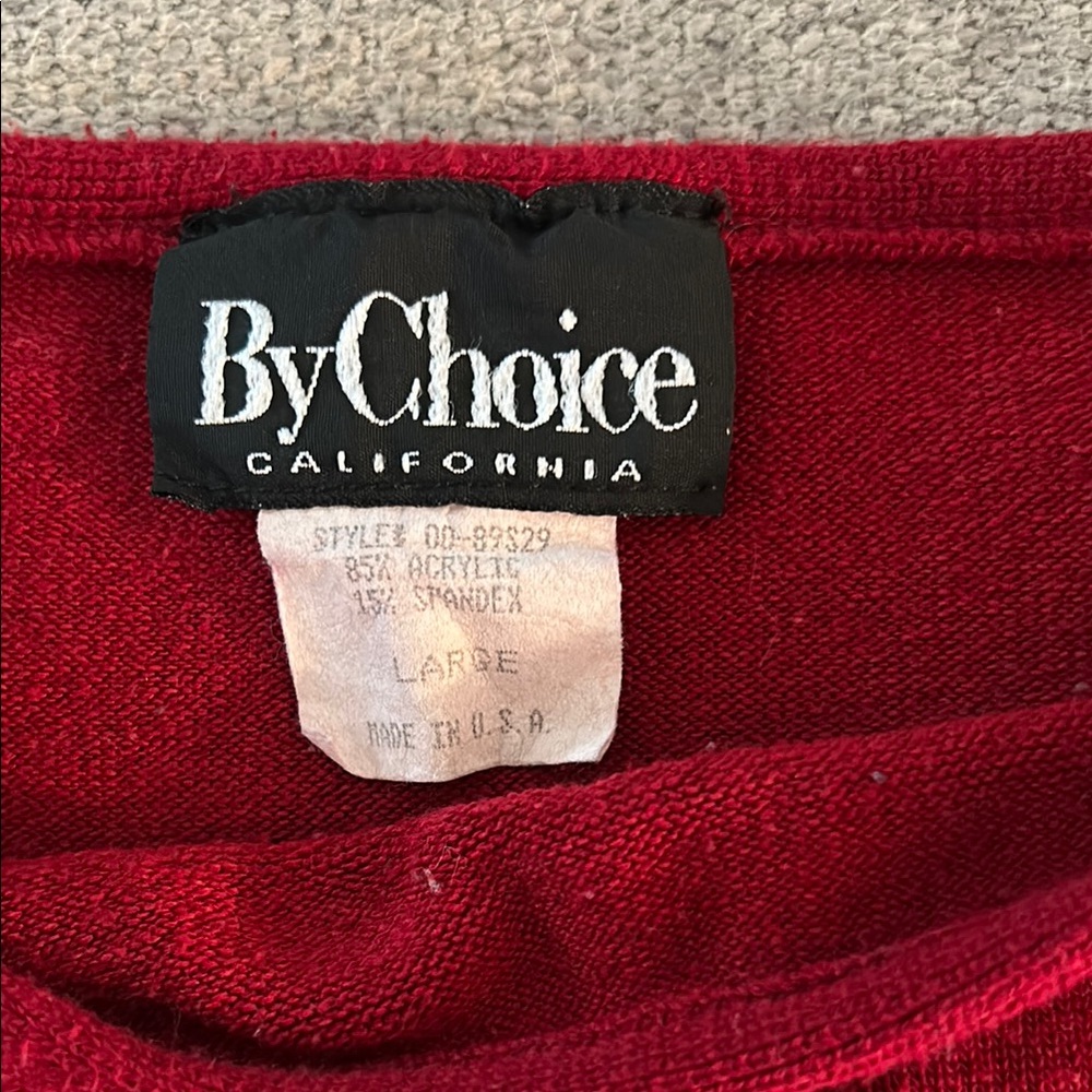 Red Sweater with Rhinestone Detailing - Picture 2 of 5